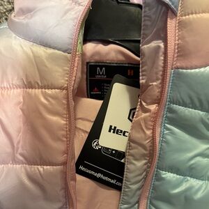Kids' Pastel Ombre Puffer Jacket - Pink/Light Blue